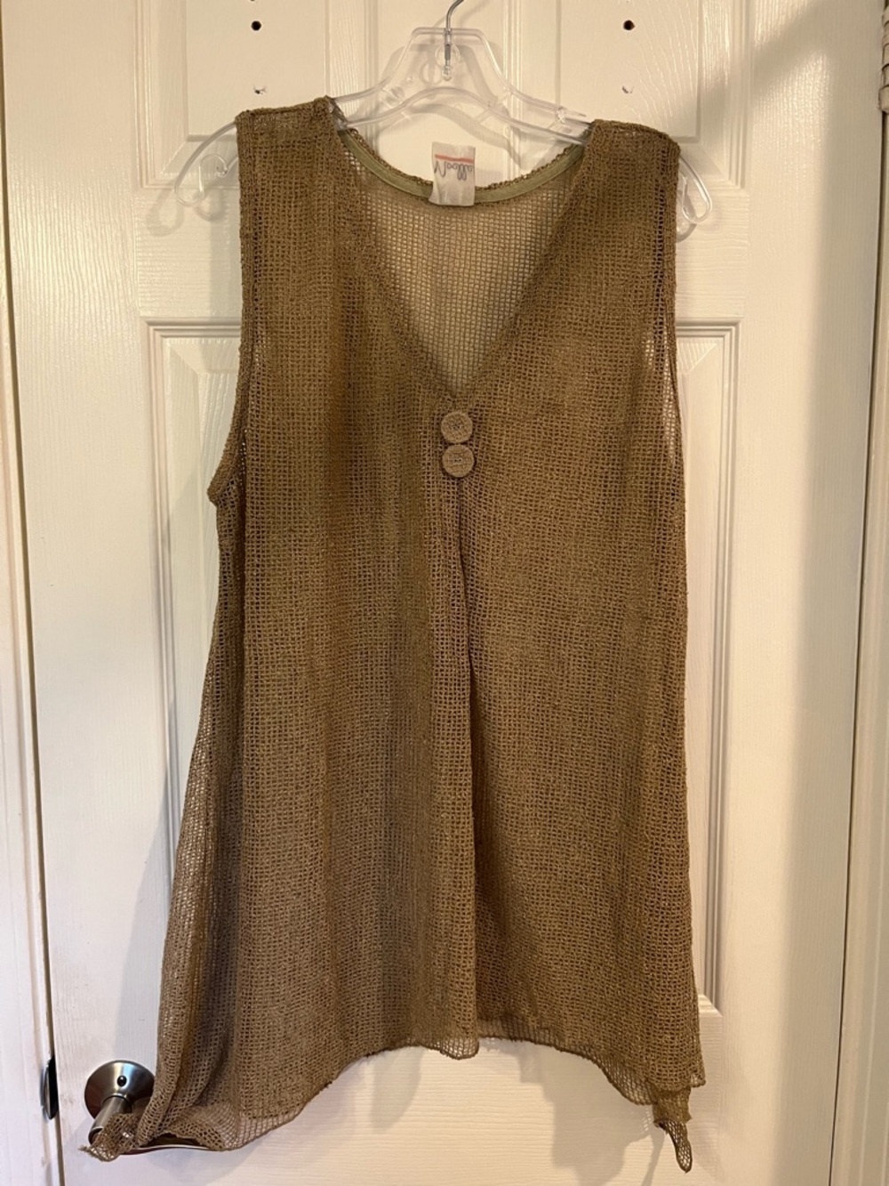 Noelle Knit Tunic & Swim Coverup Golden-Tan Sleeveless L/XL